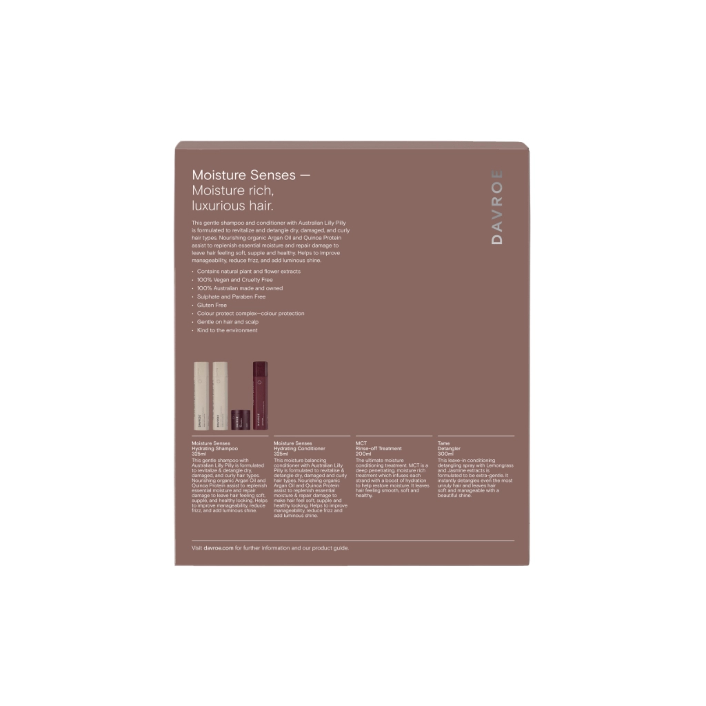 Набір косметики Davroe Moisture Senses Шампунь + Кондиціонер + Кондиціонуючий засіб + Незмивний кондиціонер (9326123011459) - picture 3