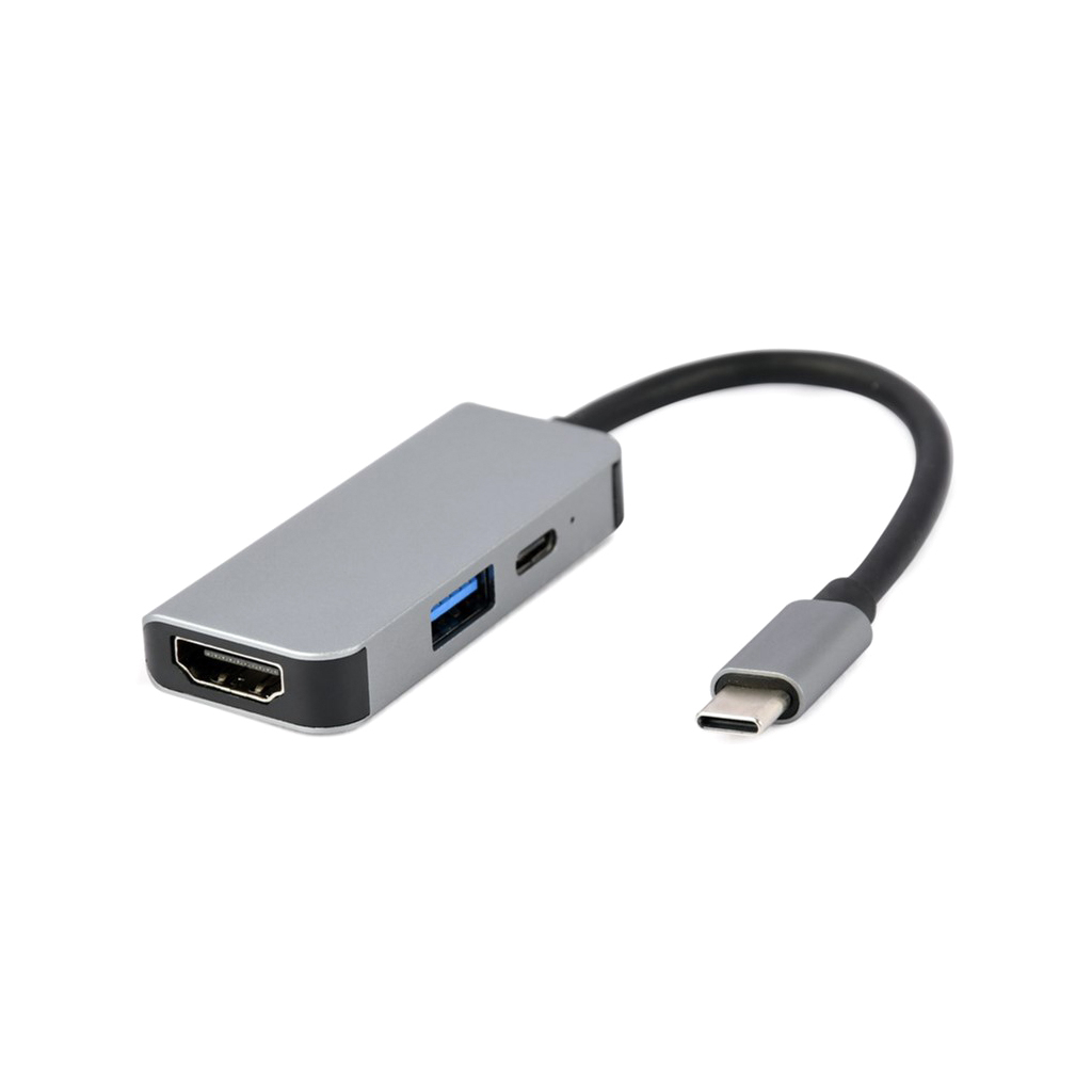Концентратор Cablexpert USB-C 3-in-1 (USB/HDMI/PD) (A-CM-COMBO3-02) - зображення 1