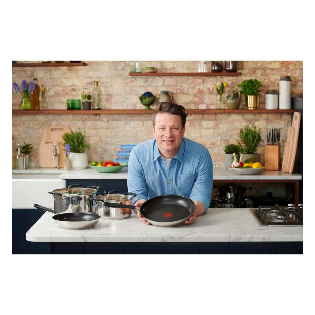 Каструля Tefal Jamie Oliver Home Cook, 8.4л, з кришкою, нержавіюча сталь, силікон (E3186375) - зображення 8