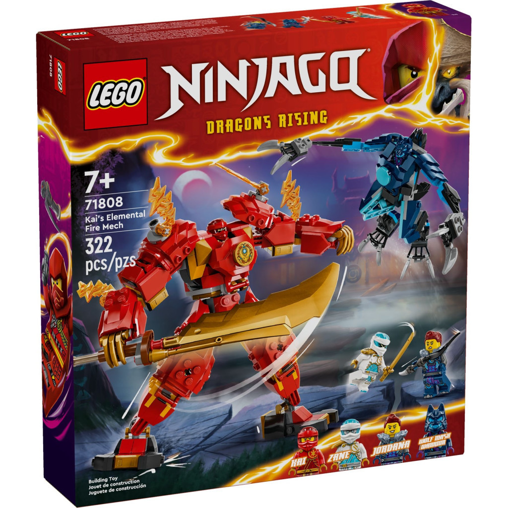 Конструктор LEGO NINJAGO Робот вогняної стихії Кая 322 деталей (71808) - зображення 1
