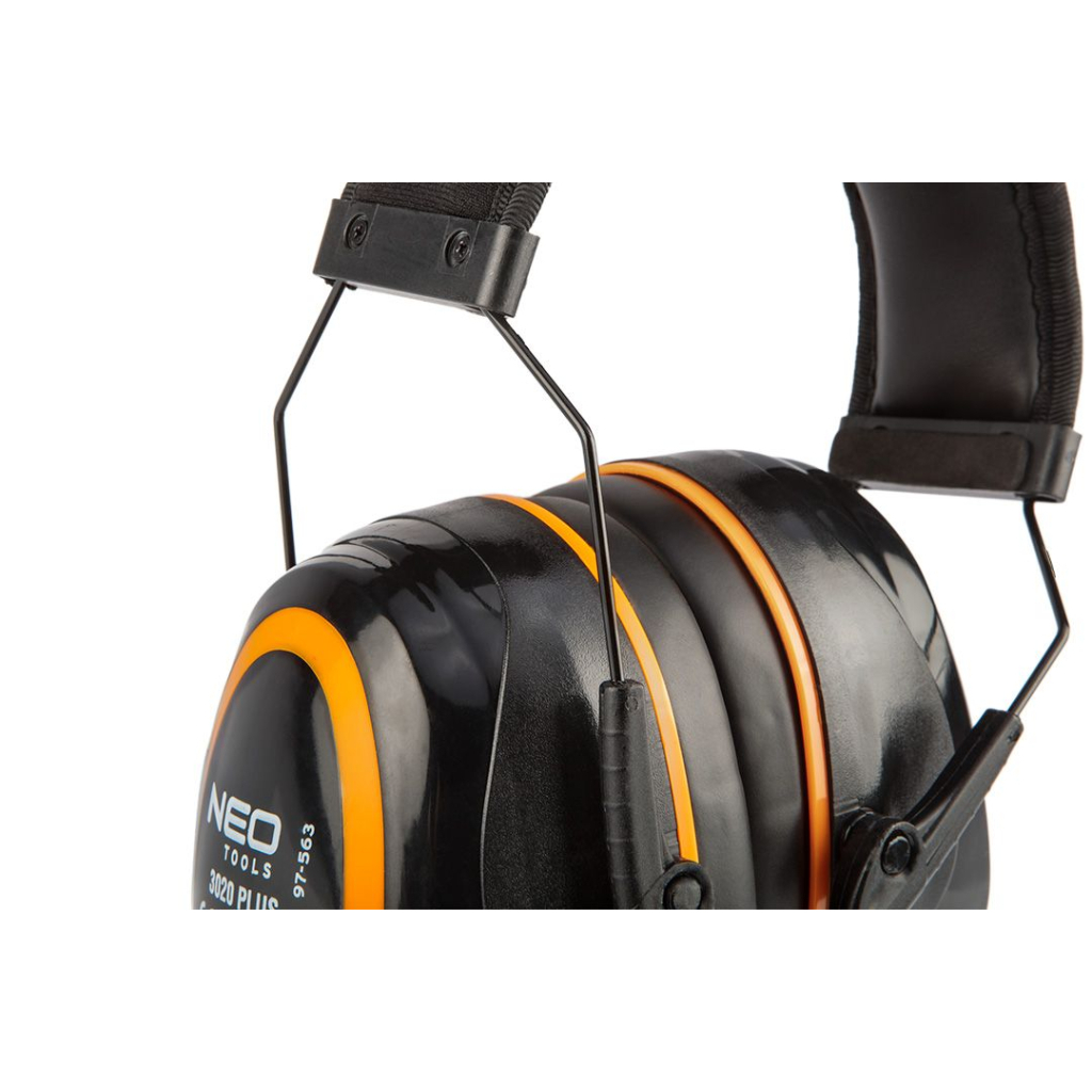 Захисні навушники Neo Tools SNR 30дБ, категорія III, ізолююча піна G-TECH, 0.26кг, чорні (97-563) - изображение 4