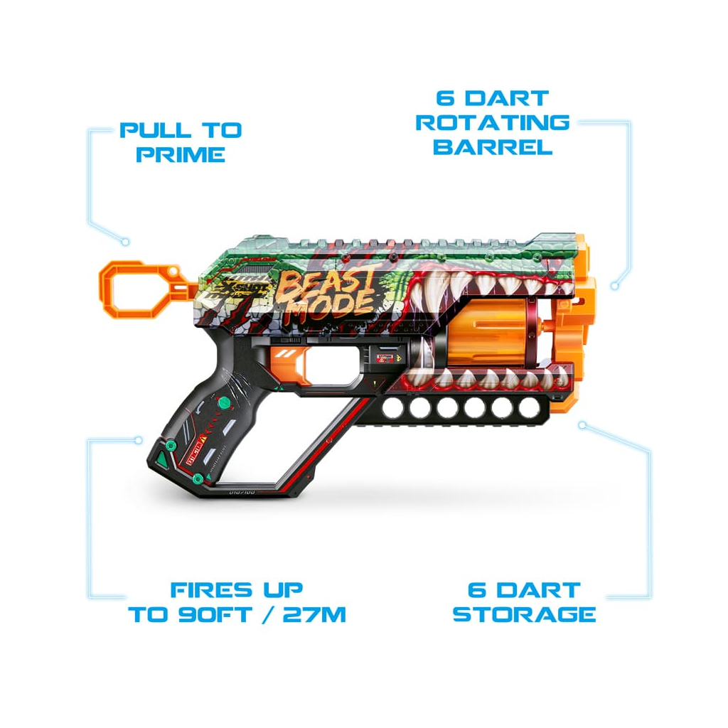 Іграшкова зброя Zuru X-Shot Швидкострільний бластер Skins Griefer Beast Out (12 патронів) (36561A) - зображення 6