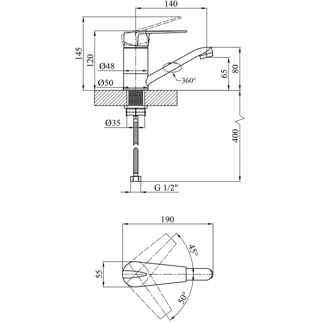 Змішувач Kroner Odra-C010 (CV019267) - изображение 7