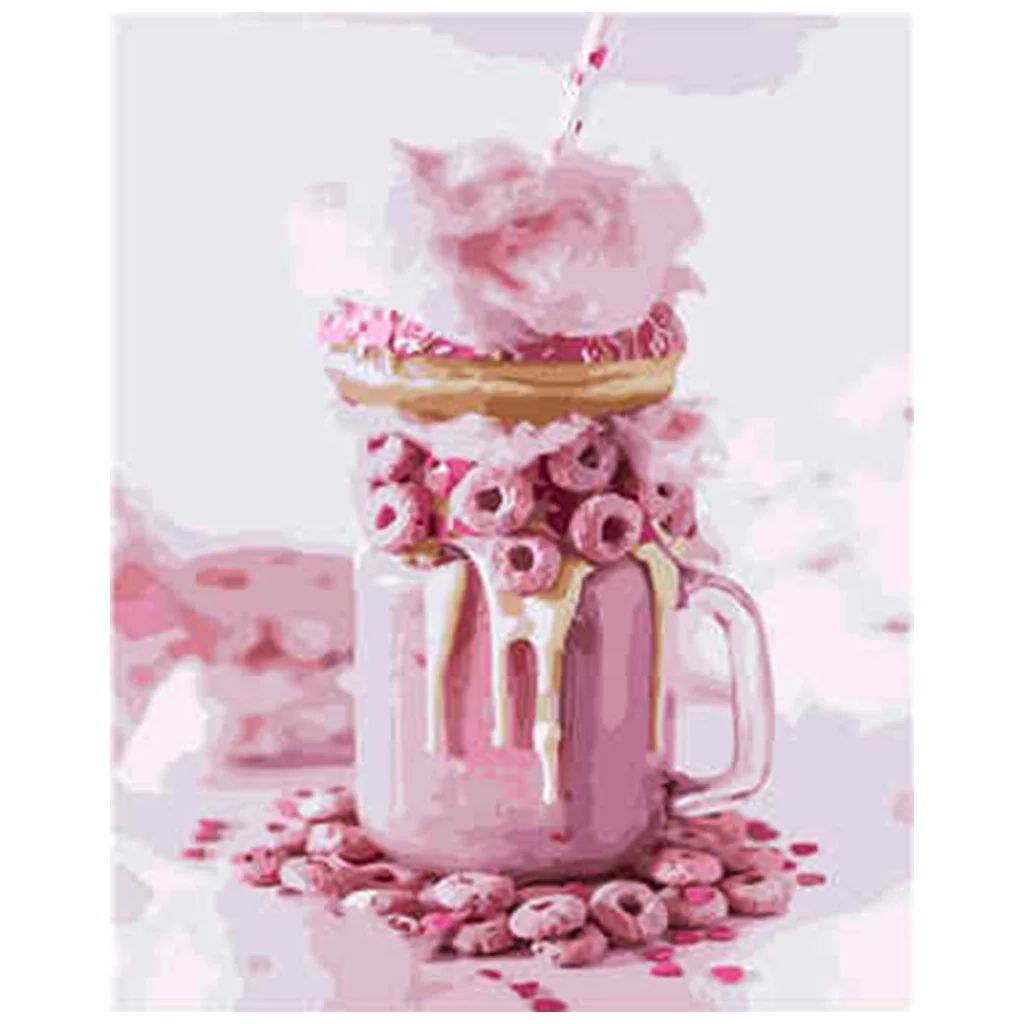 Картина по номерам Strateg Рожевий десерт 40х50 см (VA-1761) - зображення 1