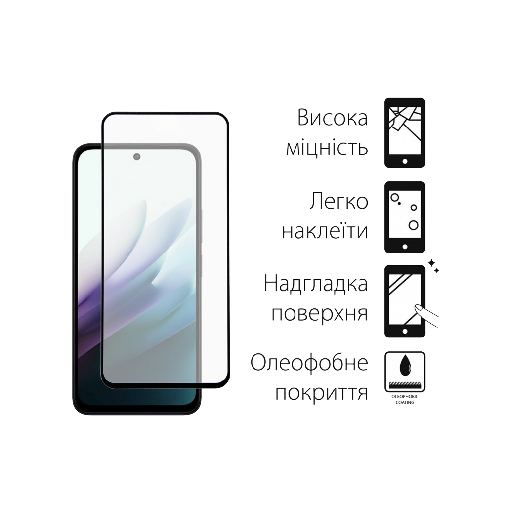Скло захисне Dengos Full Glue Xiaomi Redmi 15 Black (TGFG-416) - зображення 2