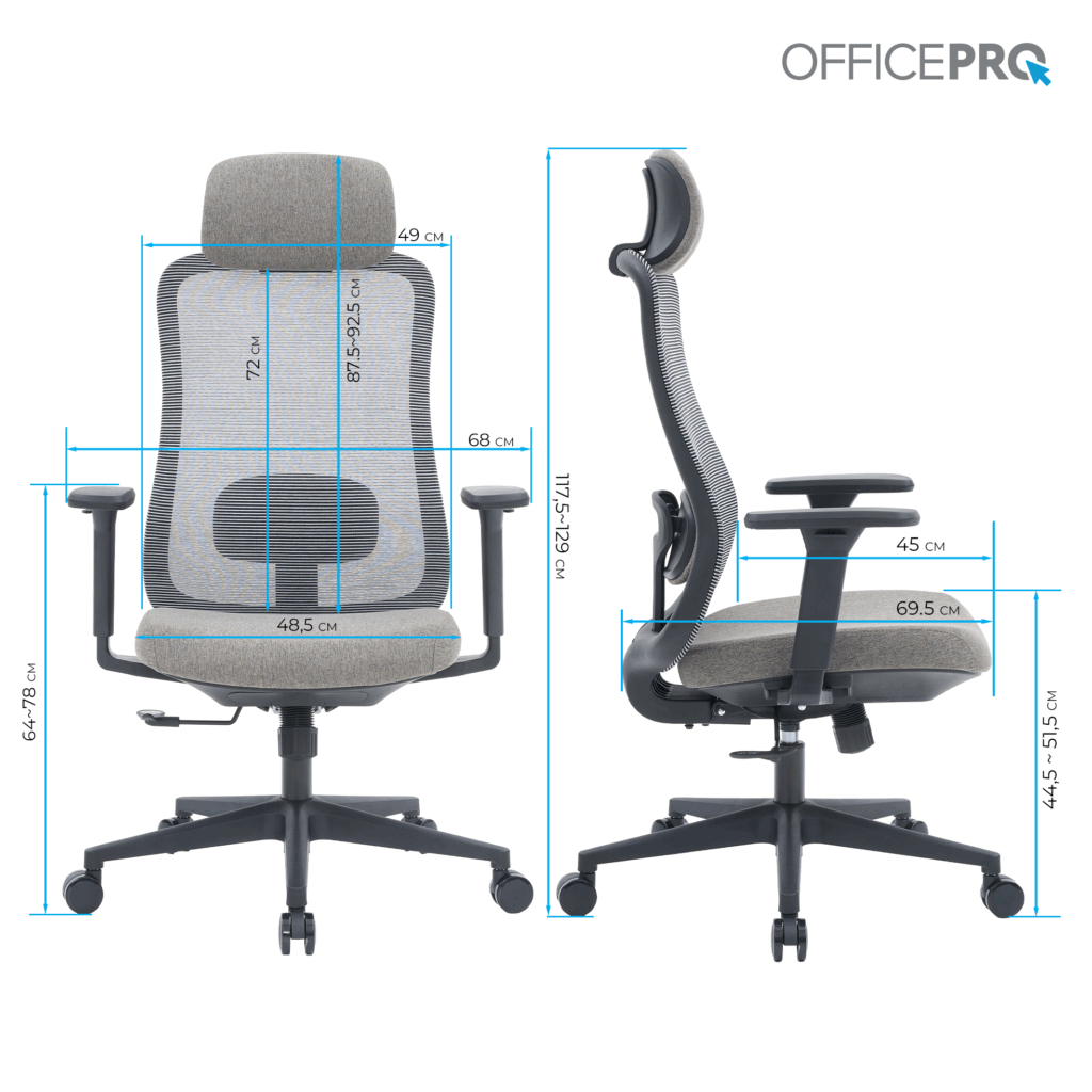 Офісне крісло OfficePro Wave OC599-B-DG-DG (OC599-B-DG-DG) - зображення 11