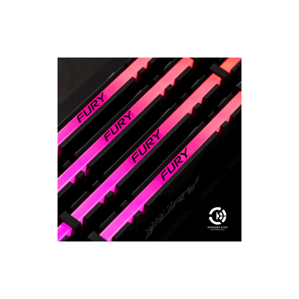 Модуль пам'яті для комп'ютера DDR4 128GB (4x32GB) 3600 MHz Renegade RGB Kingston Fury (ex.HyperX) (KF436C18RBAK4/128) - зображення 3