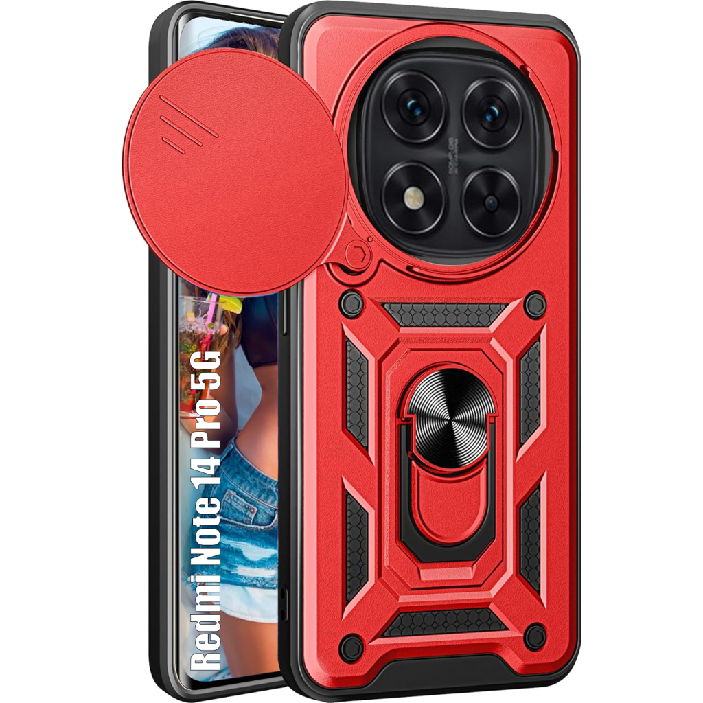 Чохол до мобільного телефона BeCover Military Xiaomi Redmi Note 14 Pro 5G Red (713096) - зображення 1