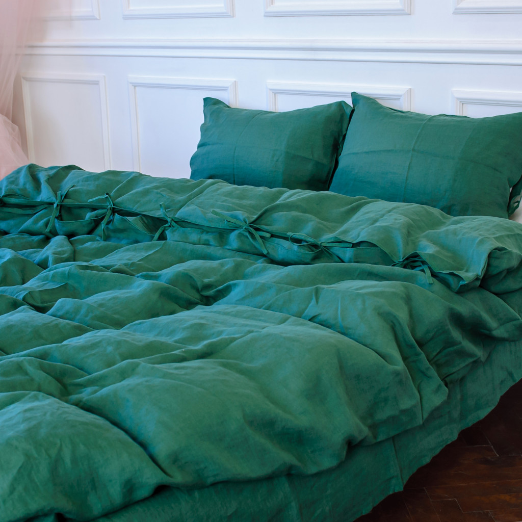 Постільна білизна MirSon Льон Green Apple 143х210х2 (2200005371497) - изображение 9