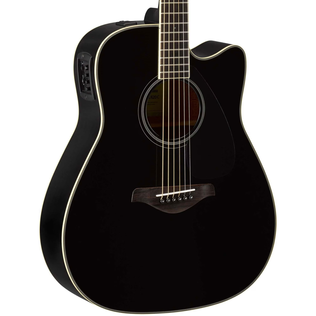 Гітара електроакустична Yamaha FGX820C Black - зображення 2