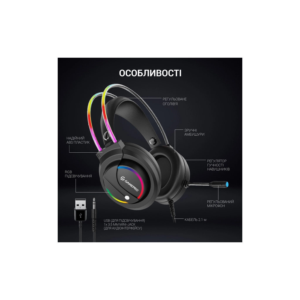 Навушники GamePro HS733 Black (HS733) - зображення 4
