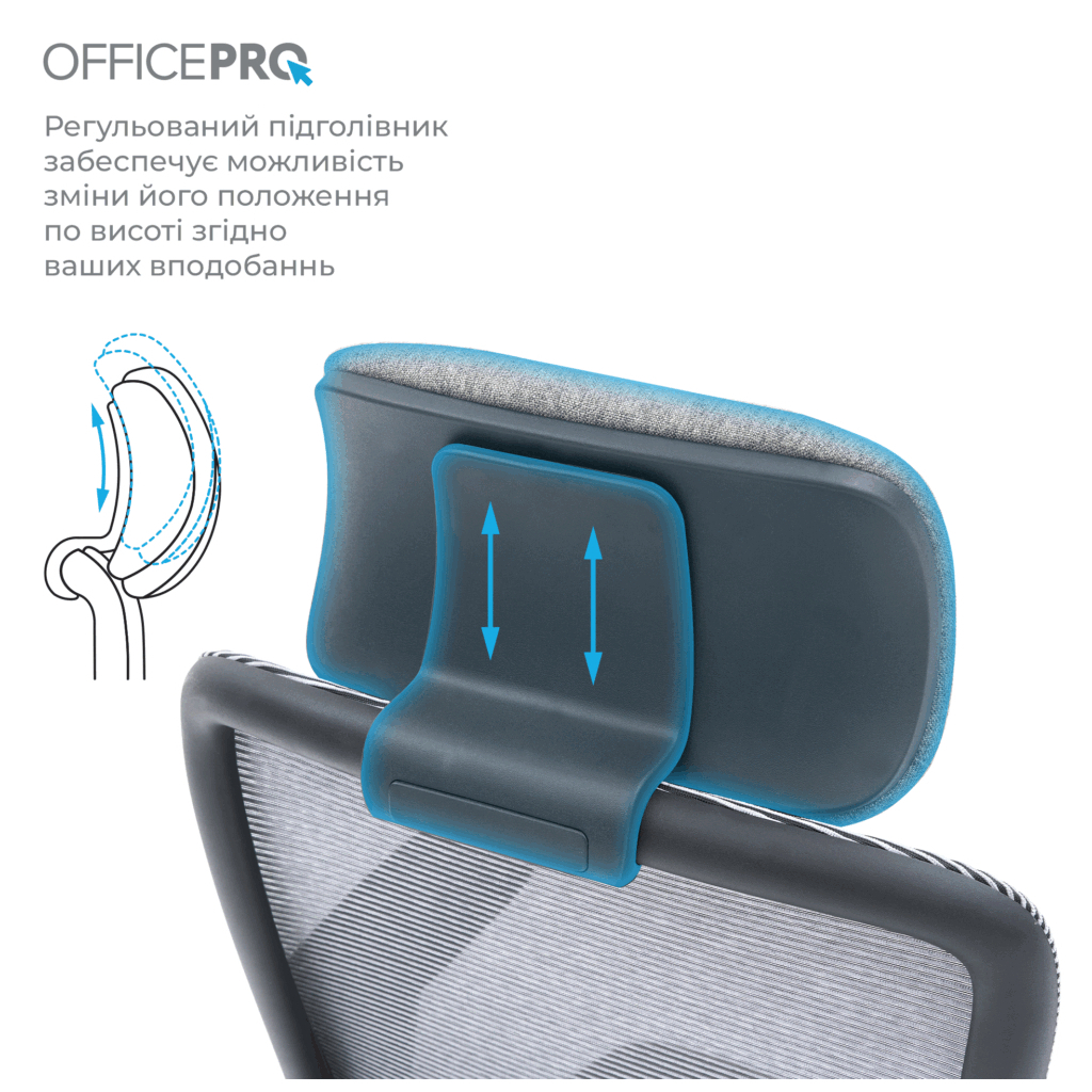 Офісне крісло OfficePro Wave OC599-B-DG-DG (OC599-B-DG-DG) - зображення 5