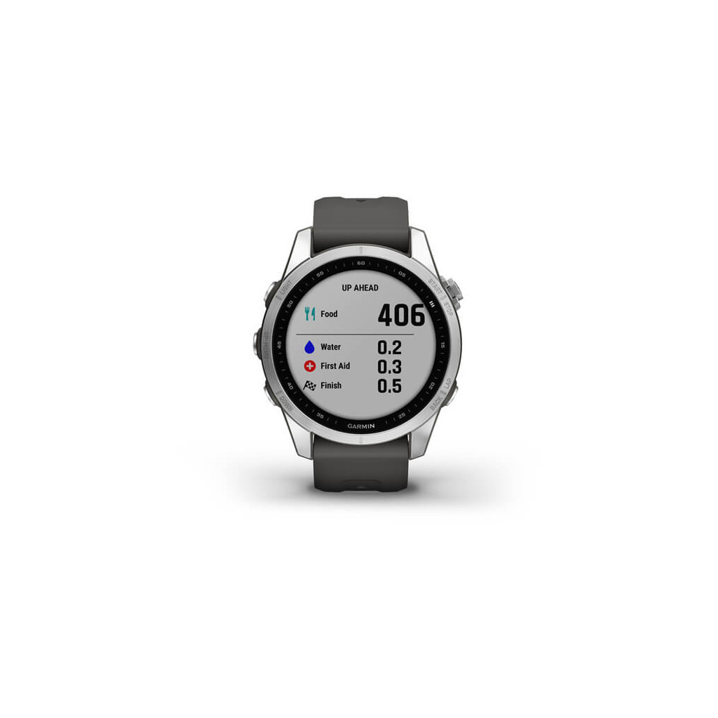 Смарт-годинник Garmin fenix 7S Stainless Steel w/ Graphite Band, GPS (010-02539-01) - зображення 7