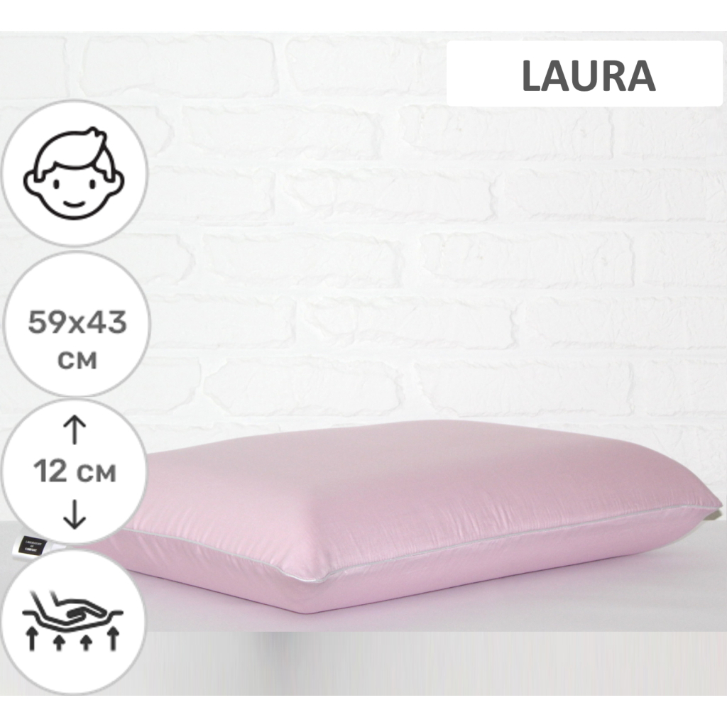 Подушка MirSon ортопедична 6054 Delicate satin Laura Men 59х43х12 (2200003261776) - зображення 2