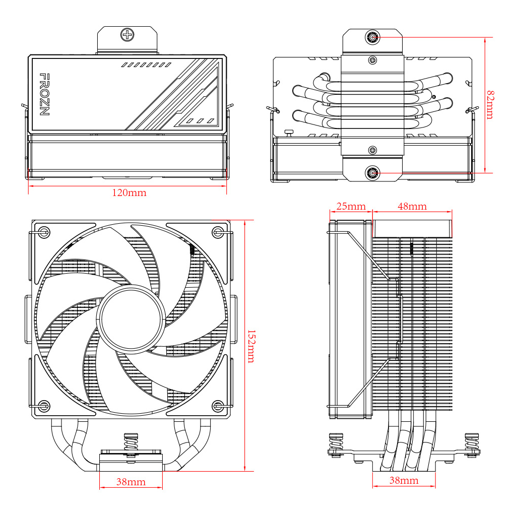 Кулер до процесора ID-Cooling FROZN A410 Black - зображення 7