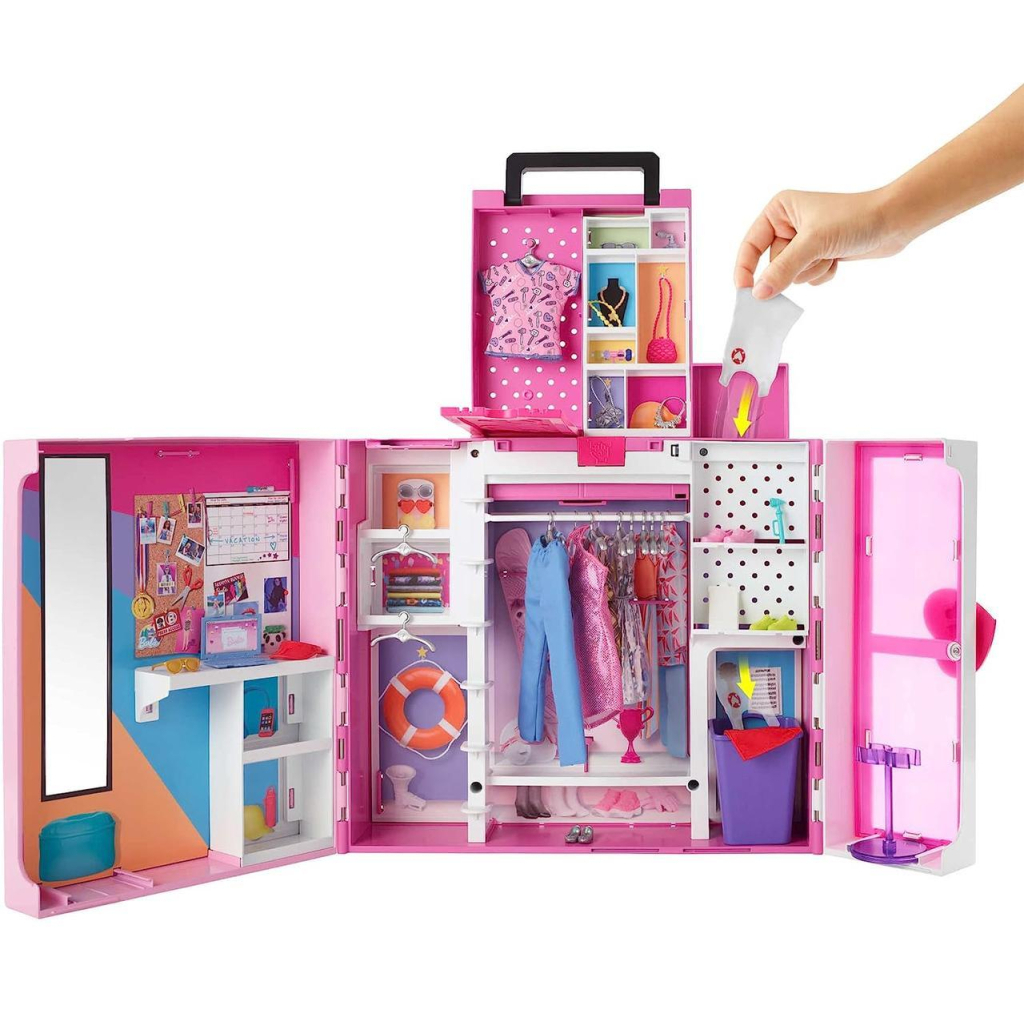 Аксесуар до ляльки Barbie Двоповерхова шафа мрії з лялькою (HGX57) - зображення 4