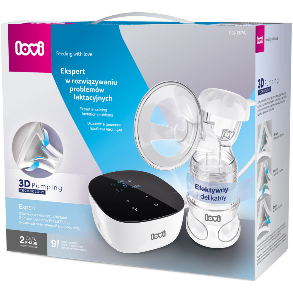 Молоковідсмоктувач Lovi електричний 2-фазний Expert 3D Pumping (50/000exp) - зображення 4
