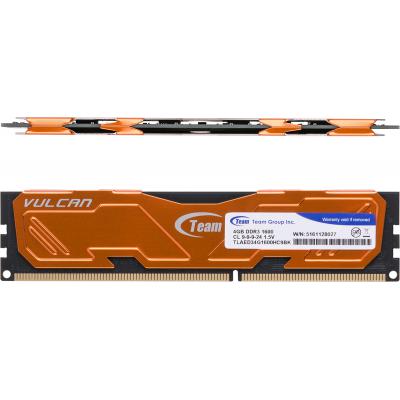 Модуль пам'яті для комп'ютера DDR3 4GB 1600 MHz Vulcan Orange Team (TLAED34G1600HC901) - зображення 2