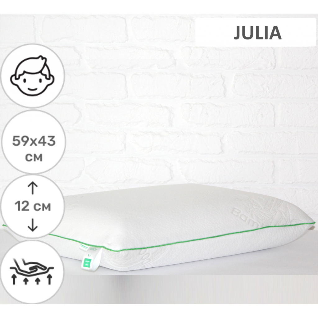 Подушка MirSon ортопедична 6058 Green nature Julia Men 59х43х12 (2200003261813) - зображення 2
