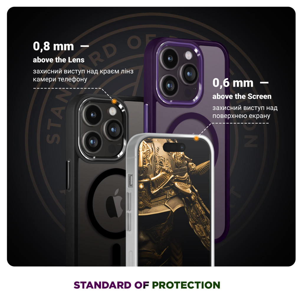 Чохол до мобільного телефона Armorstandart Unit MagCase Apple iPhone 17 Air Matte Clear (ARM86307) - зображення 4