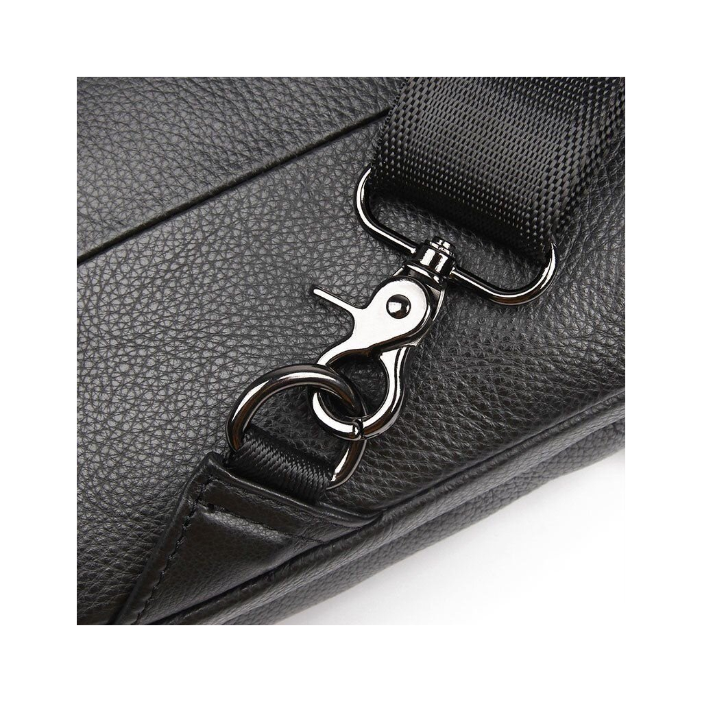 Сумка Vintage Шкіряна в зернистій шкірі через плече Чорна (14950) - зображення 9