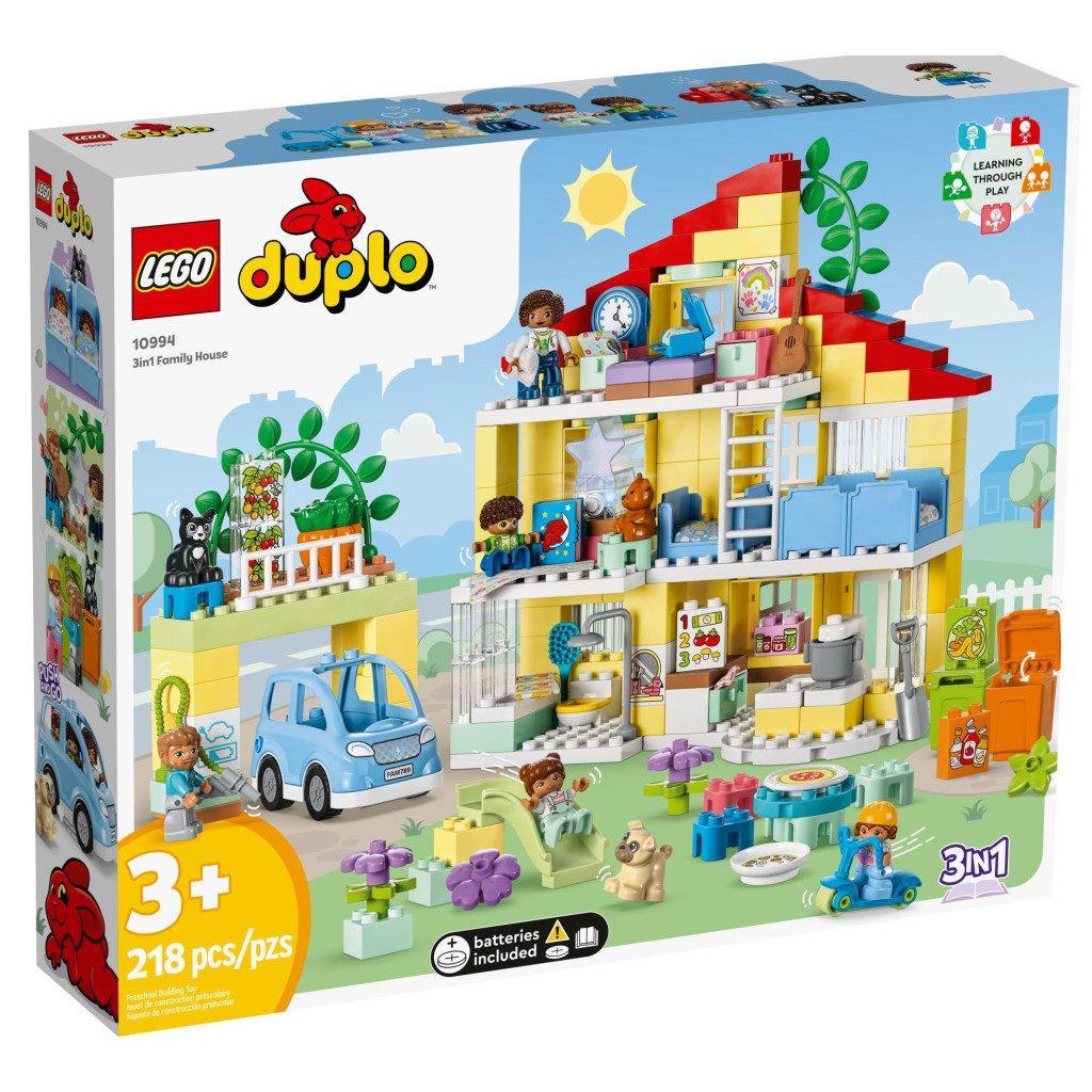 Конструктор LEGO DUPLO Сімейний будинок 3 в 1 218 деталей (10994) - зображення 1