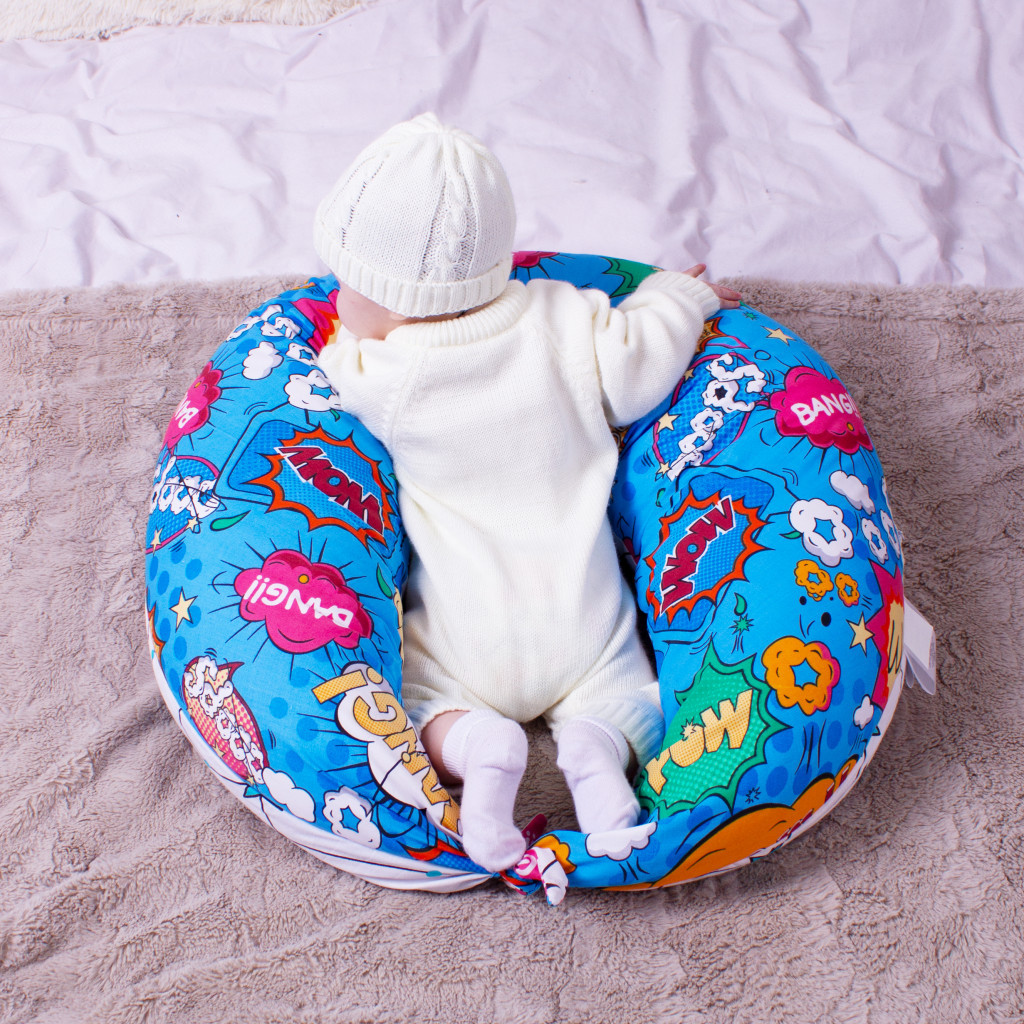 Подушка MirSon для вагітних та годування №8330 Print Line 17-0511 Bombs Бязь 30х170х20 см (2200006200550) - изображение 8