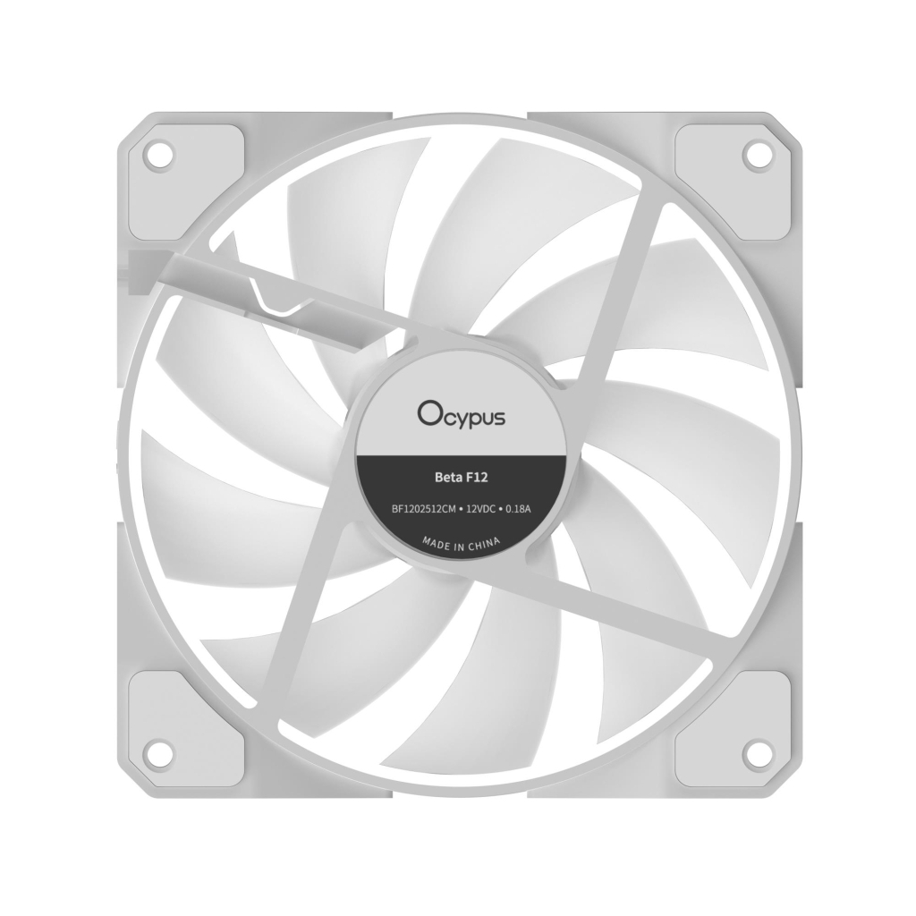 Кулер до корпусу OCYPUS BETA F12 WH ARGB REVERSE BLADE (BETA-F12-WH1AM01X-GL) - зображення 6