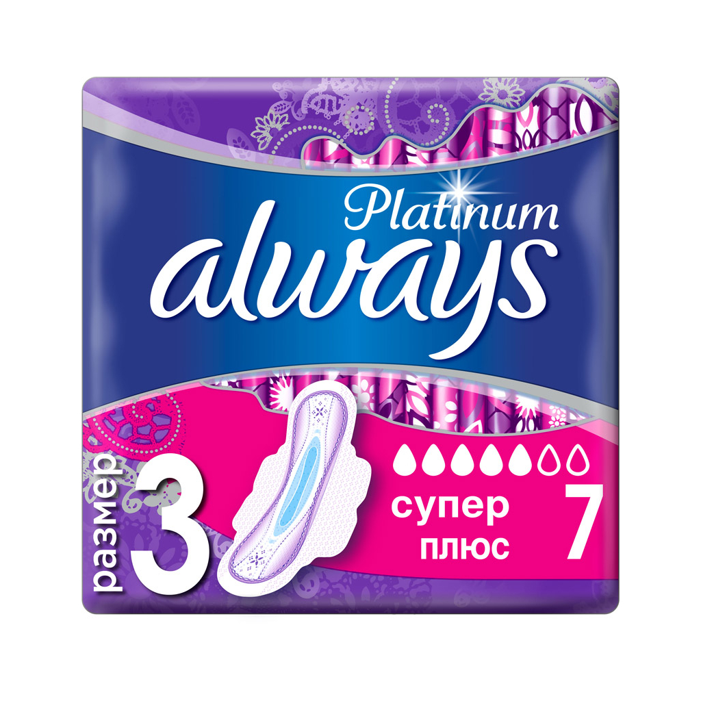 Гігієнічні прокладки Always Platinum Super Plus Single 7 шт (8001090430625) - зображення 1