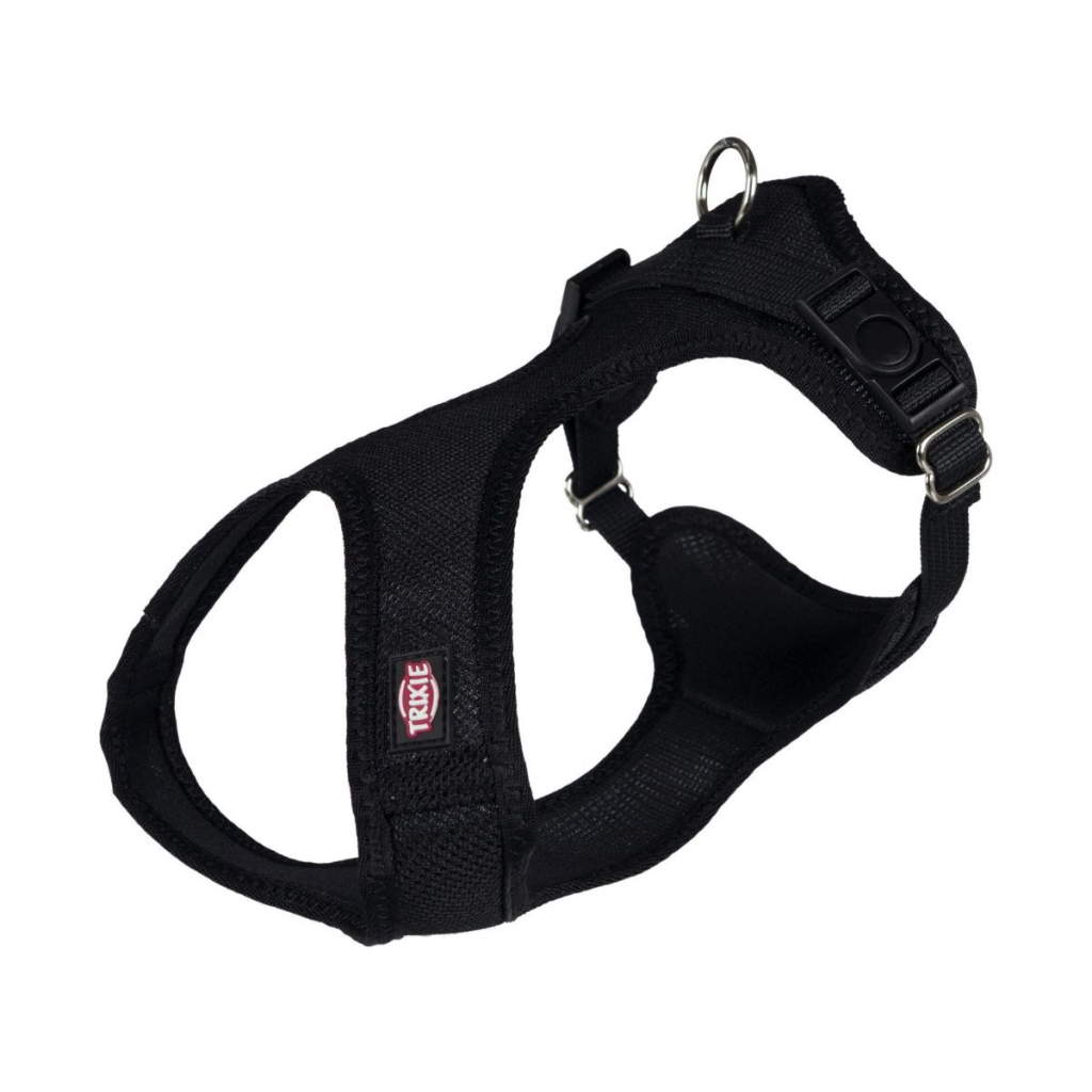 Шлея для собак Trixie Soft нейлонова S-M 35-60 см/20 мм чорна (4047974162811) - изображение 1