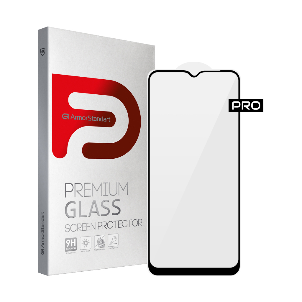 Скло захисне Armorstandart Pro OPPO A16 Black (ARM61019) - зображення 1
