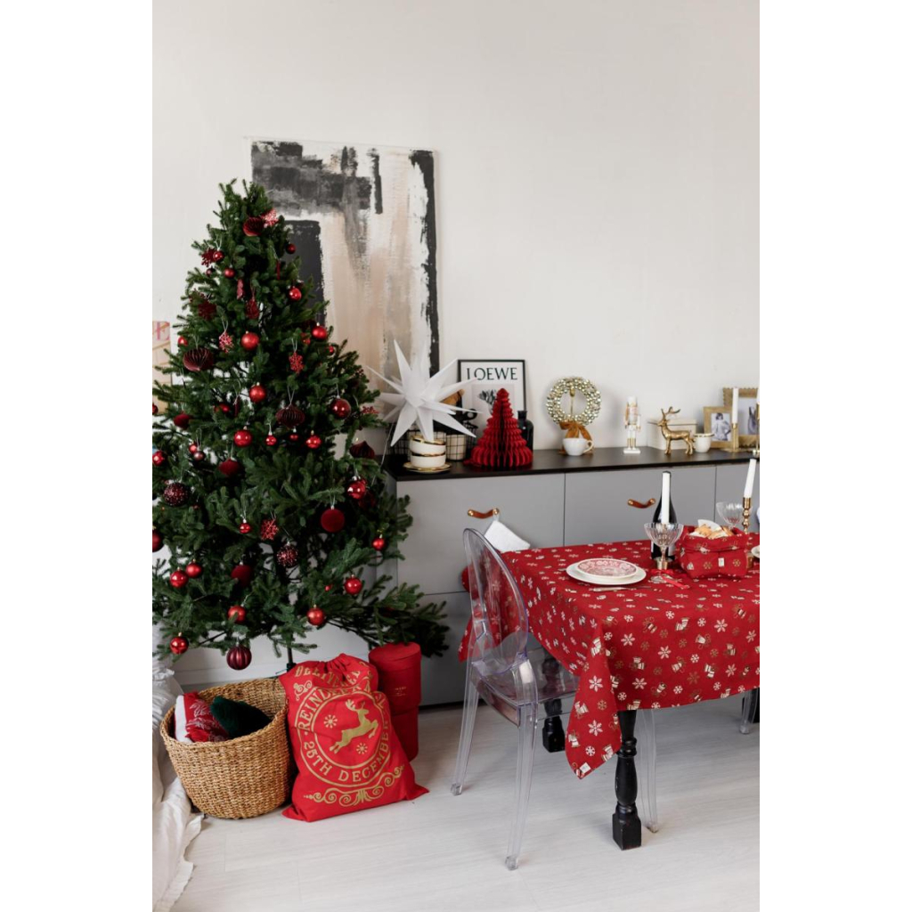 Скатертина Прованс Дзвіночки на червоному 136х180 см (036860) - зображення 7