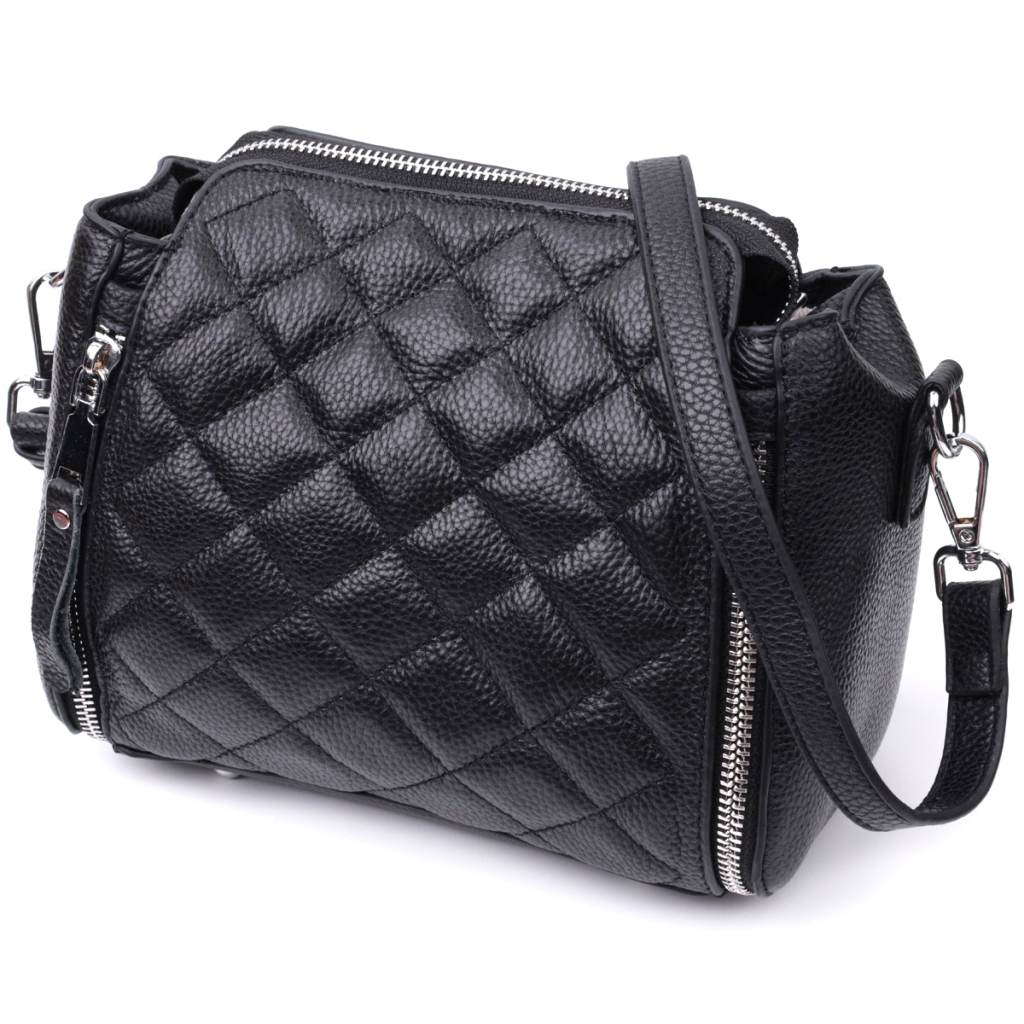 Сумка Vintage З натуральної шкіри Чорна (22667) - зображення 2