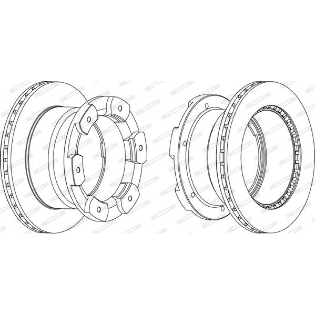 Гальмівний диск FERODO FCR332A - зображення 1