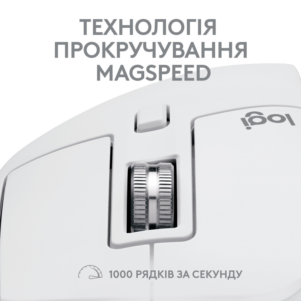 Мишка Logitech MX Master 3S For Mac Performance Wireless Pale Grey (910-006572) - зображення 5