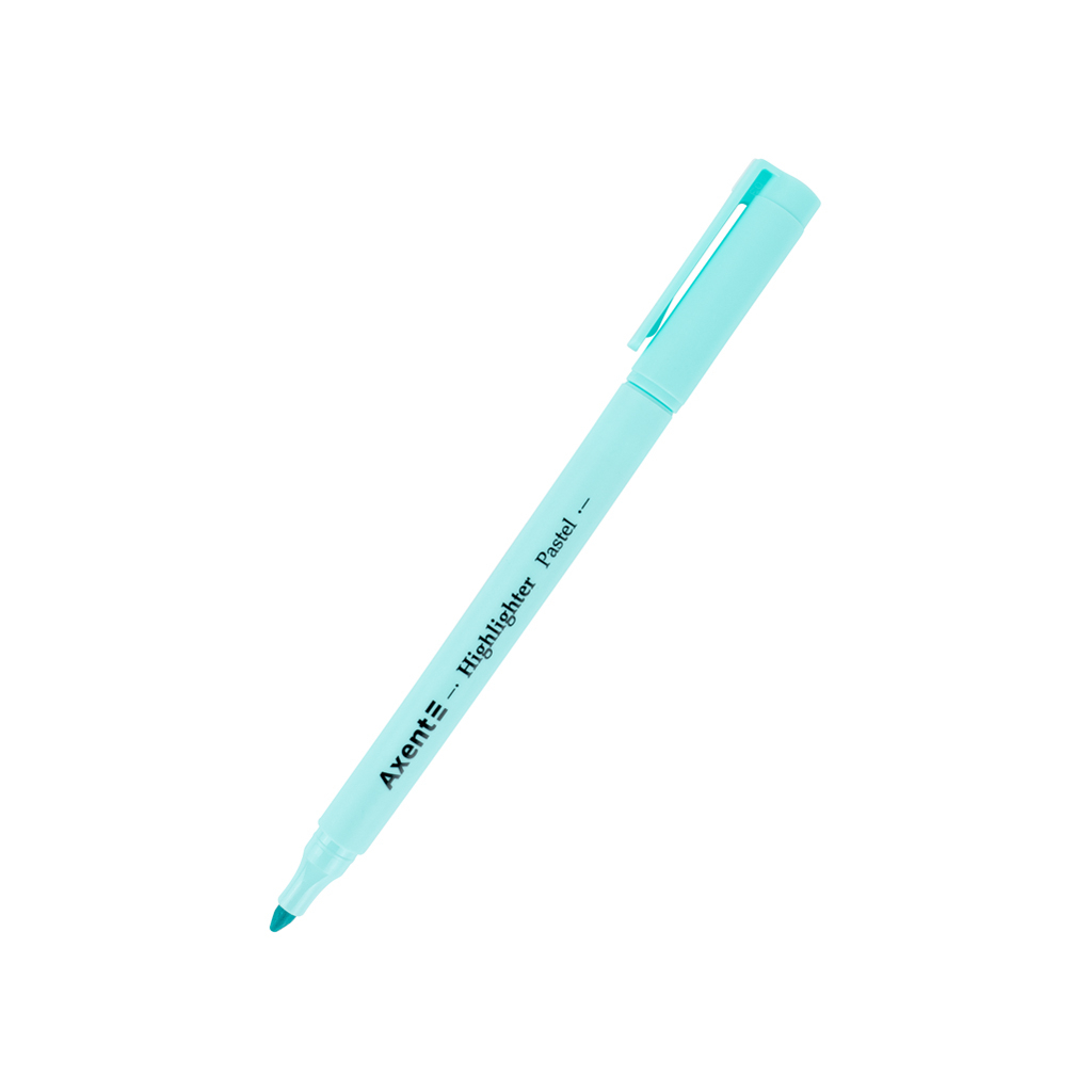 Маркер Axent Highlighter Pastel 2-4 мм клиноподібний бірюзовий (2533-09-A) - зображення 1