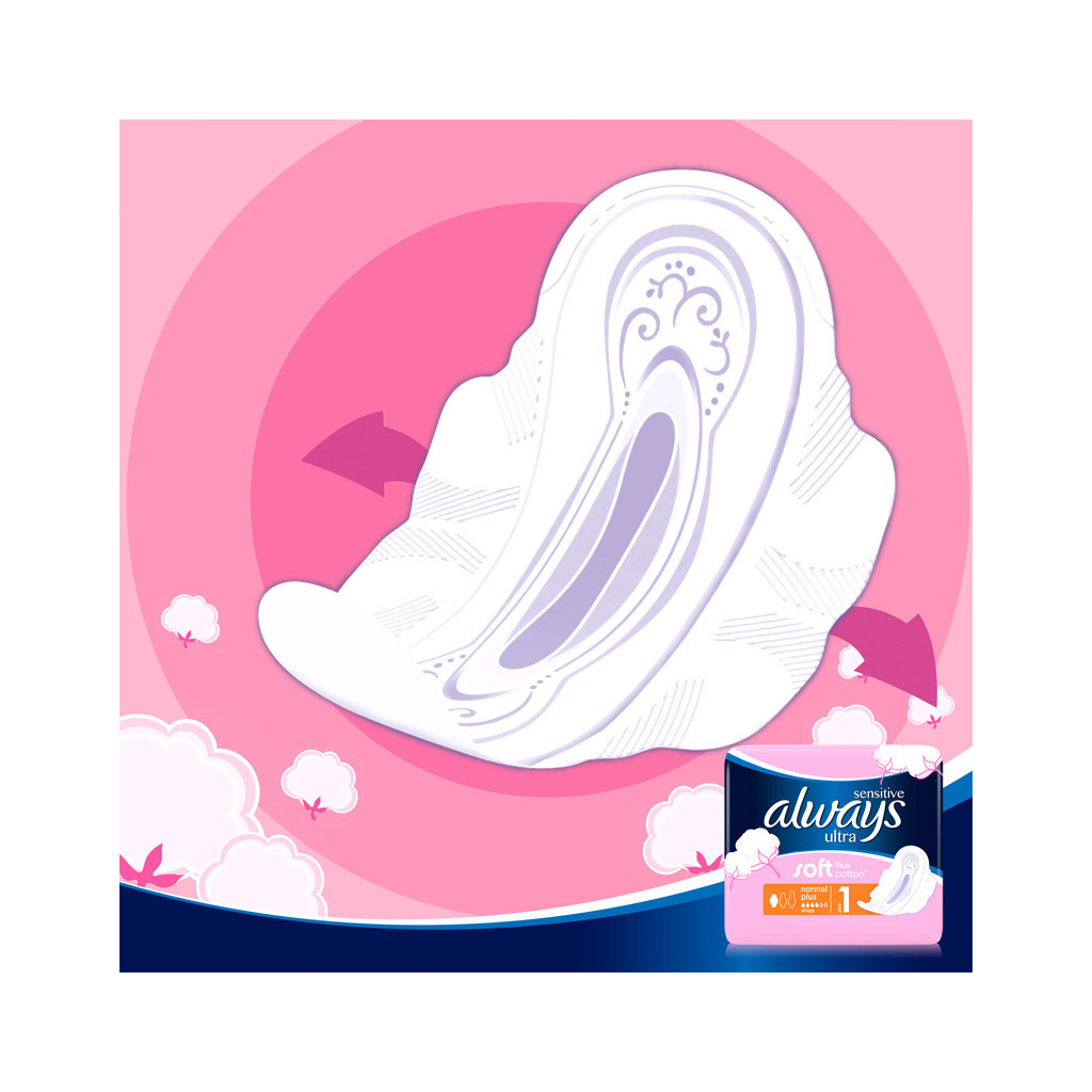 Гігієнічні прокладки Always Ultra Sensitive Normal розмір 1 20 шт. (4015400213932) - изображение 7