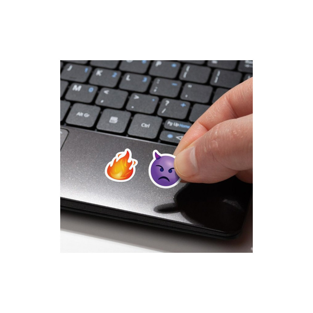 Наклейка на клавіатуру SampleZone непрозора чорна, біло-помаранчевий (SZ-BK-RS) - зображення 4