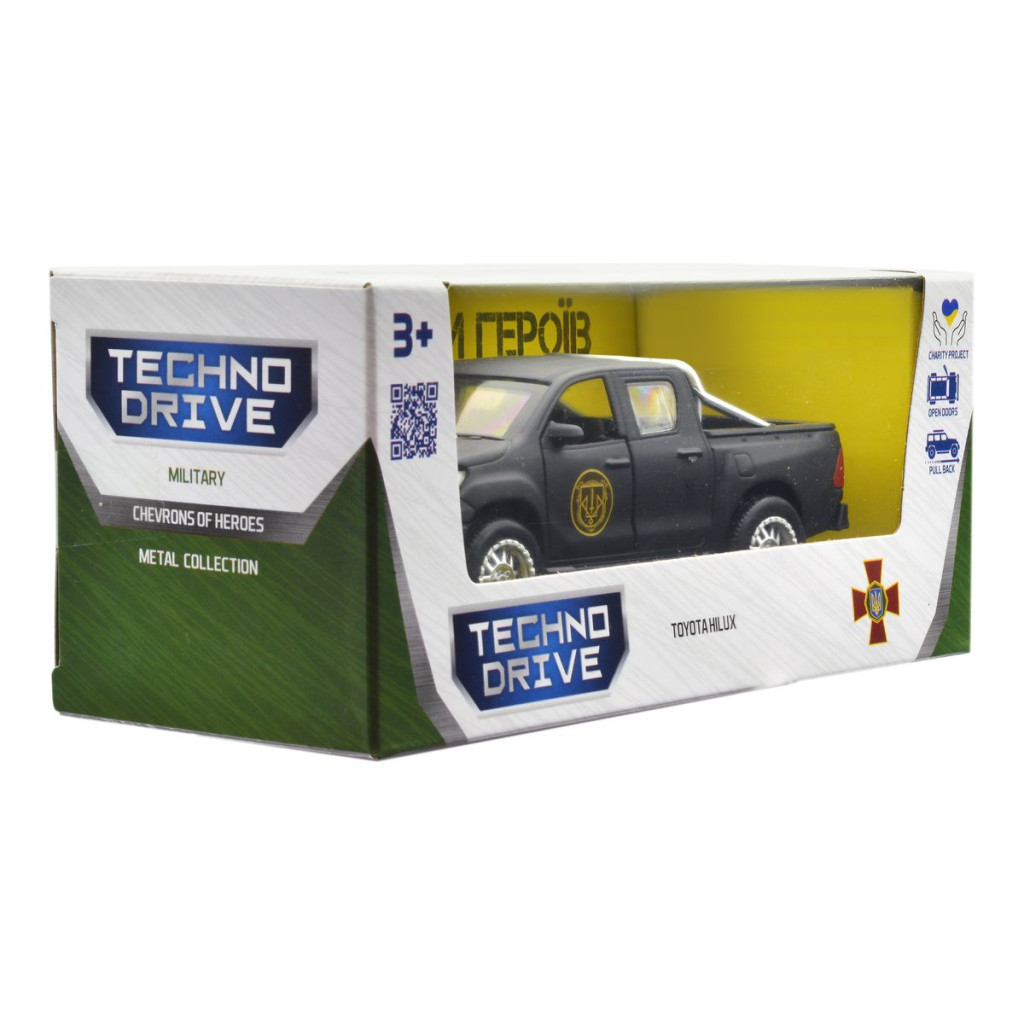 Машина TechnoDrive серії Шеврони Героїв - Toyota Hilux - Спартан (KM6118) - зображення 7