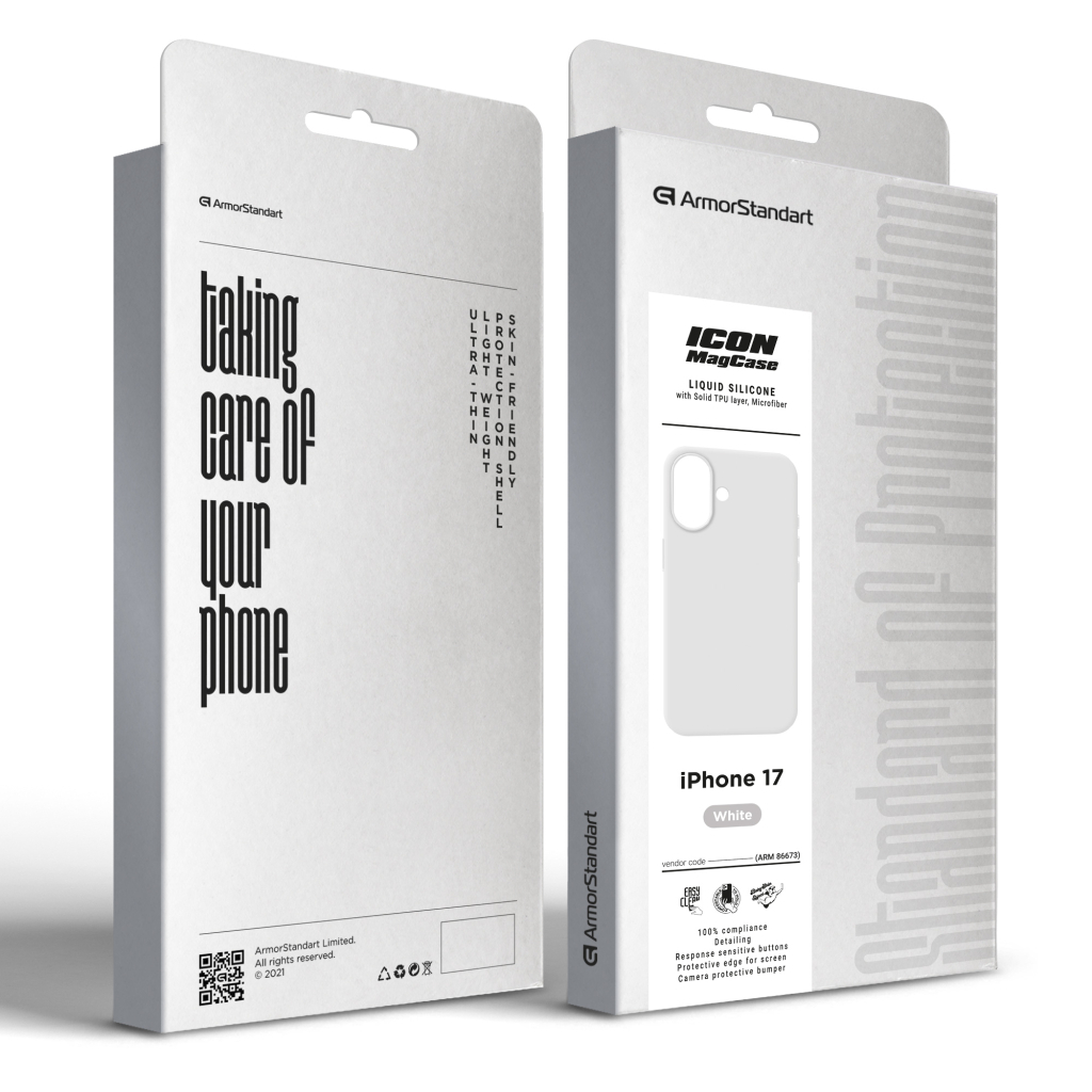 Чохол до мобільного телефона Armorstandart ICON2 MagCase Apple iPhone 17 White (ARM86673) - зображення 2