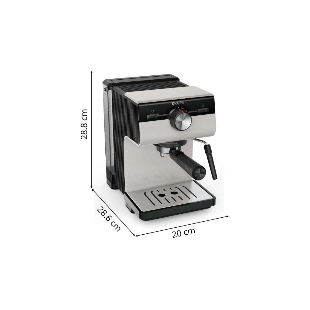 Ріжкова кавоварка еспресо Krups XP381B10 - зображення 6