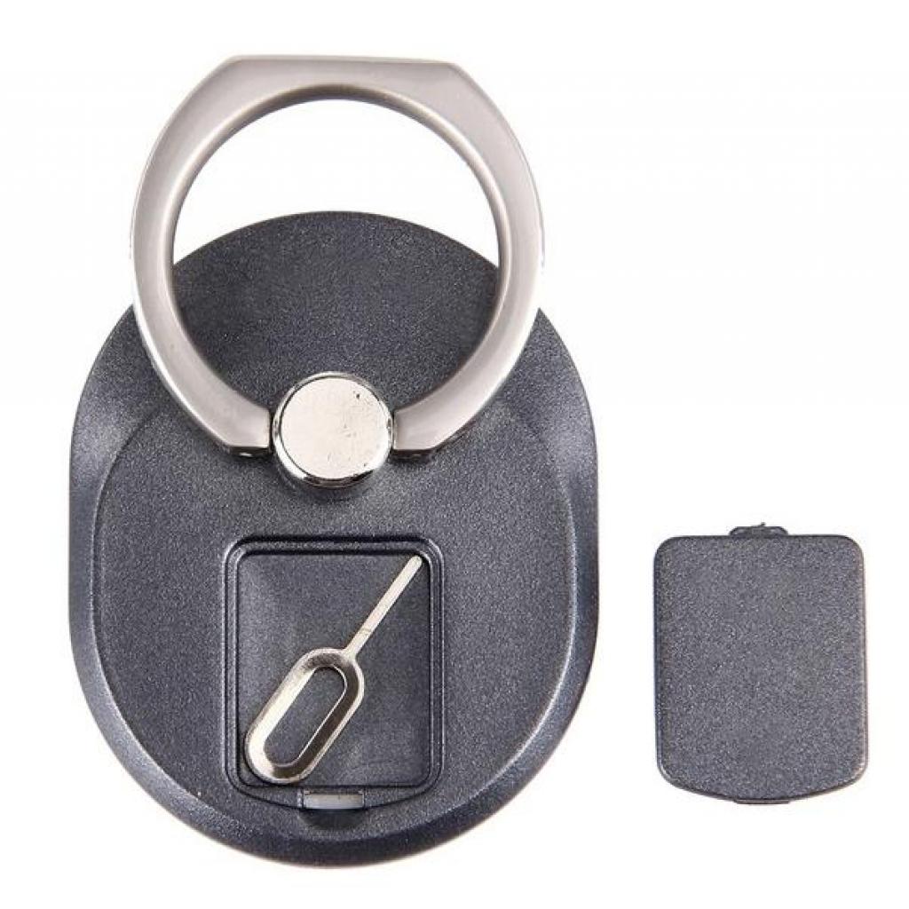 Тримач для смартфонів PowerPlant с кольцом, черный (CA910311) - зображення 3