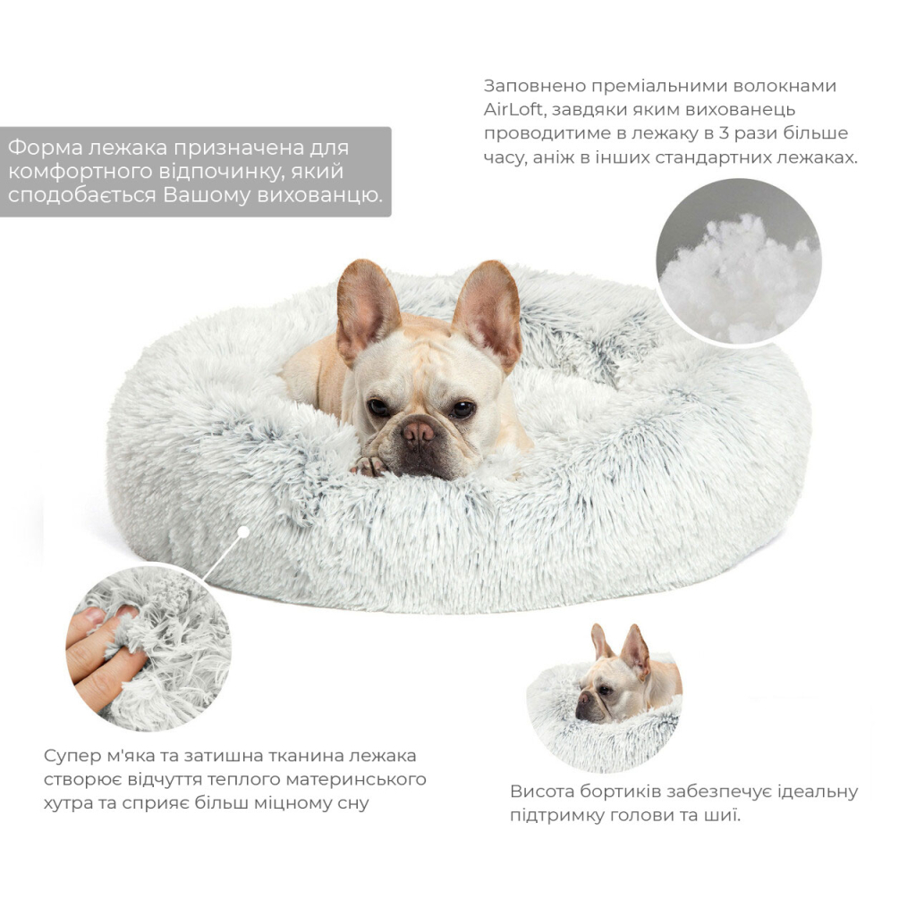 Лежак для тварин Best Friends морозний іній 114х114 см (0817403023808) - зображення 2