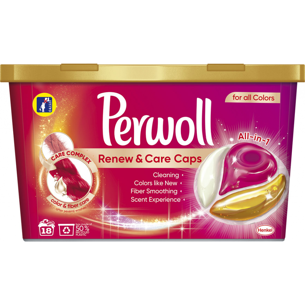 Капсули для прання Perwoll All-in-1 для кольорових речей 18 шт. (9000101513882) - зображення 1