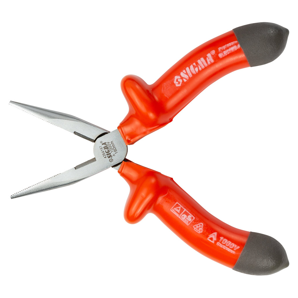 Плоскогубці Sigma довгогубці діелектричні прямі 160мм 1000В (4364161) - зображення 3