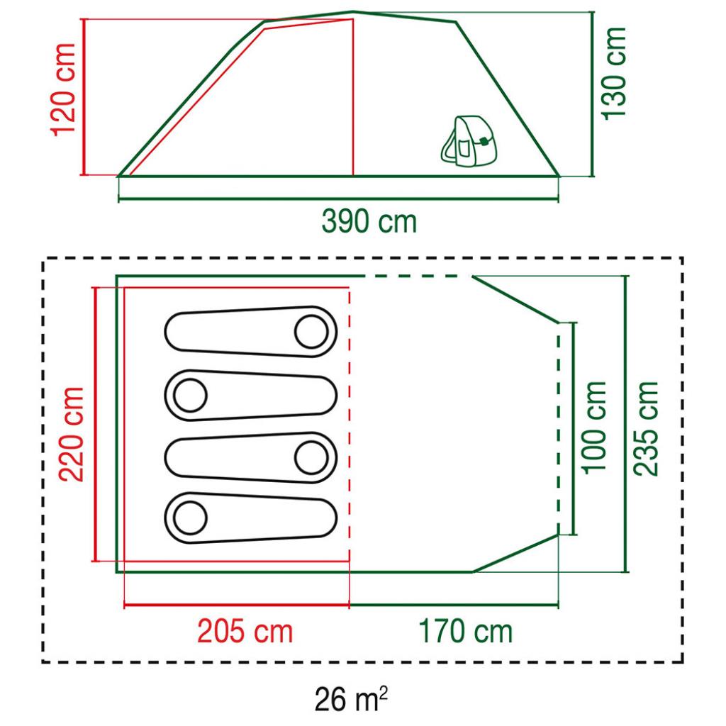 Намет Coleman Cortes 4 (3138522094690) - зображення 3