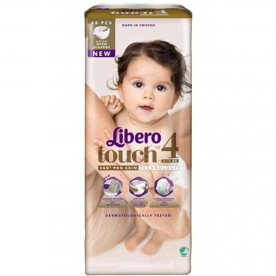 Підгузки Libero Touch 4 (7-11 кг) 48 шт (7322540776195) - зображення 1