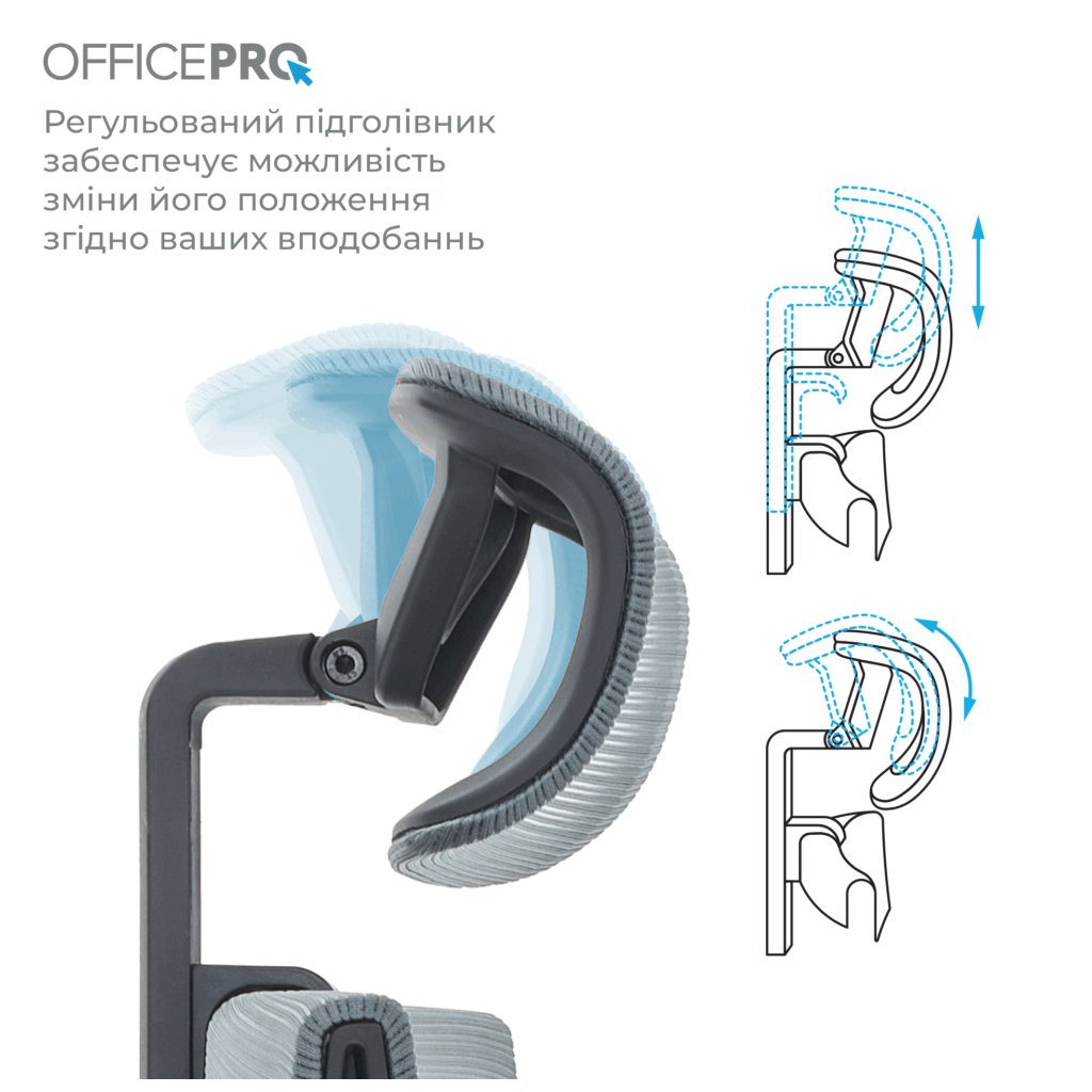 Офісне крісло OfficePro Elegant OC600-B-DG-DG (OC600-B-DG-DG) - зображення 5