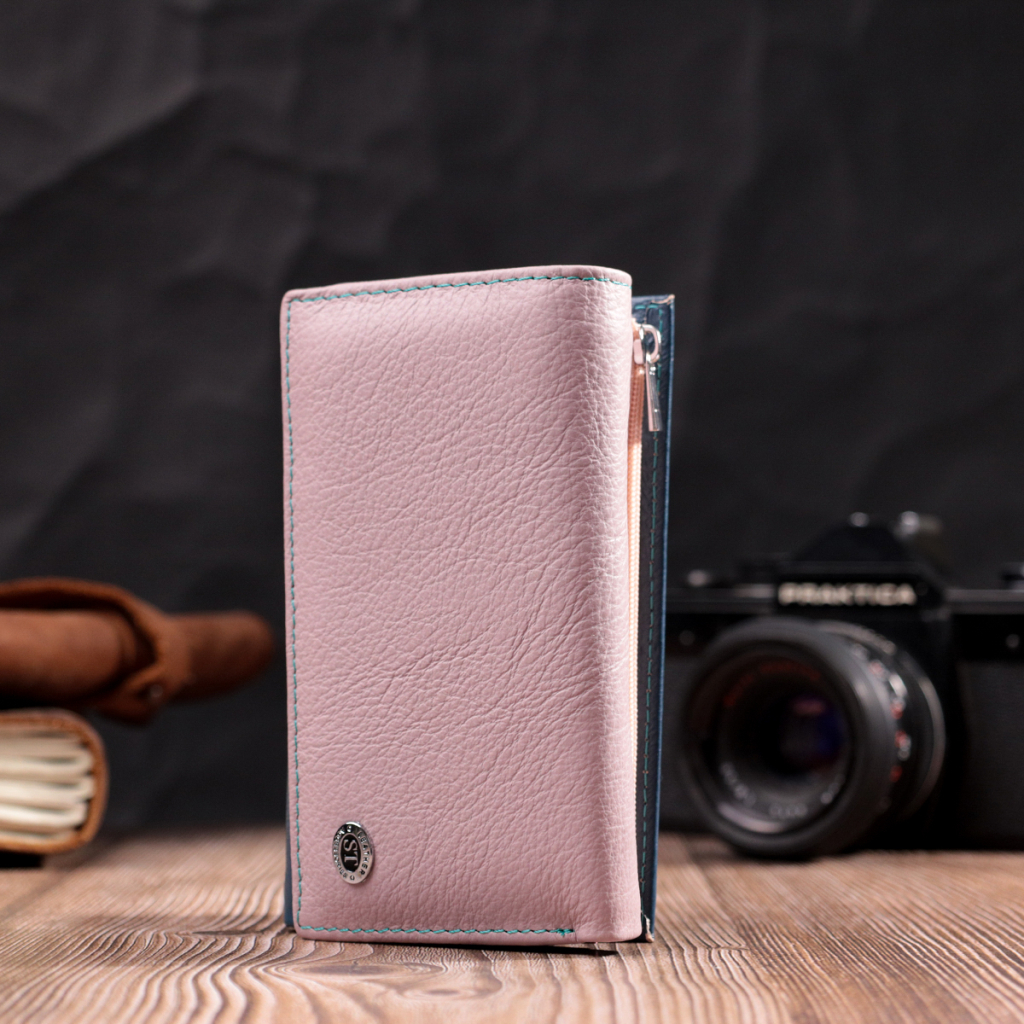 Гаманець ST Leather З натуральної шкіри Різнокольоровий (19445) - зображення 8