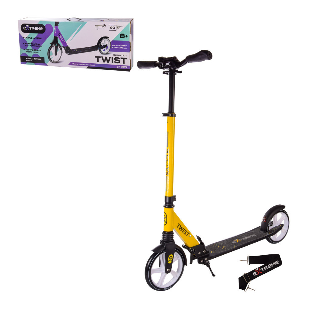 Самокат Extreme Twist PU 200 мм Yellow (SK205) - зображення 2